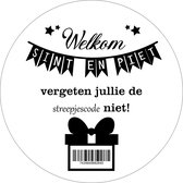 LBM - Sint streepjescode raamsticker - 48 cm - zwart