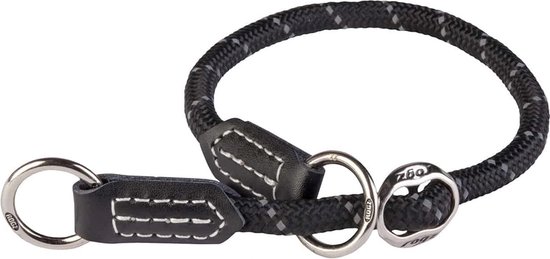 Rogz Rope Sliphalsband Zwart - Hondenhalsband - 45-55X1.2 cm