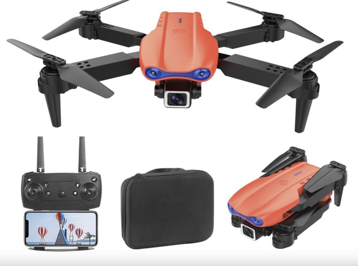 CB-Goods Drone met 4K Camera | Drone met Camera voor Buiten/Binnen | Mini Drone | Drone voor Kinderen/Volwassenen | Tiktok | Inclusief Opbergtas | Oranje