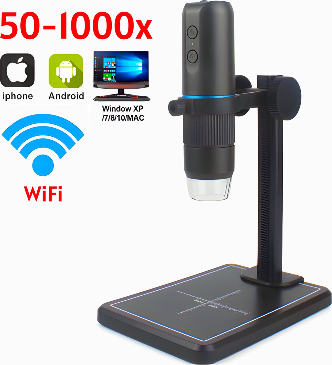 Ms5® Digitale Microscoop - 50x Tot 1000x Zoom Full HD - WiFi