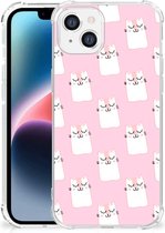 Telefoon Hoesje Apple iPhone 14 Plus Back Cover Siliconen Hoesje met transparante rand Sleeping Cats