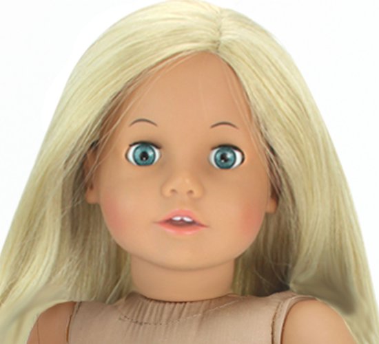 Sophia's by Teamson Kids 45.7 cm Pop met Blond Haar - Blauw/Wit Gestreepte Jurk en Canvas Sneakers - Poppen Speelgoed - "Sophia" van Merkloos — afbeelding 3