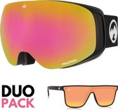 MowMow® GRAVITY - Skibril + zonnebril | Magnetic X-celLens + bonus lens | TurboLock | Luxe Skibrilcase | Unisex | UV400