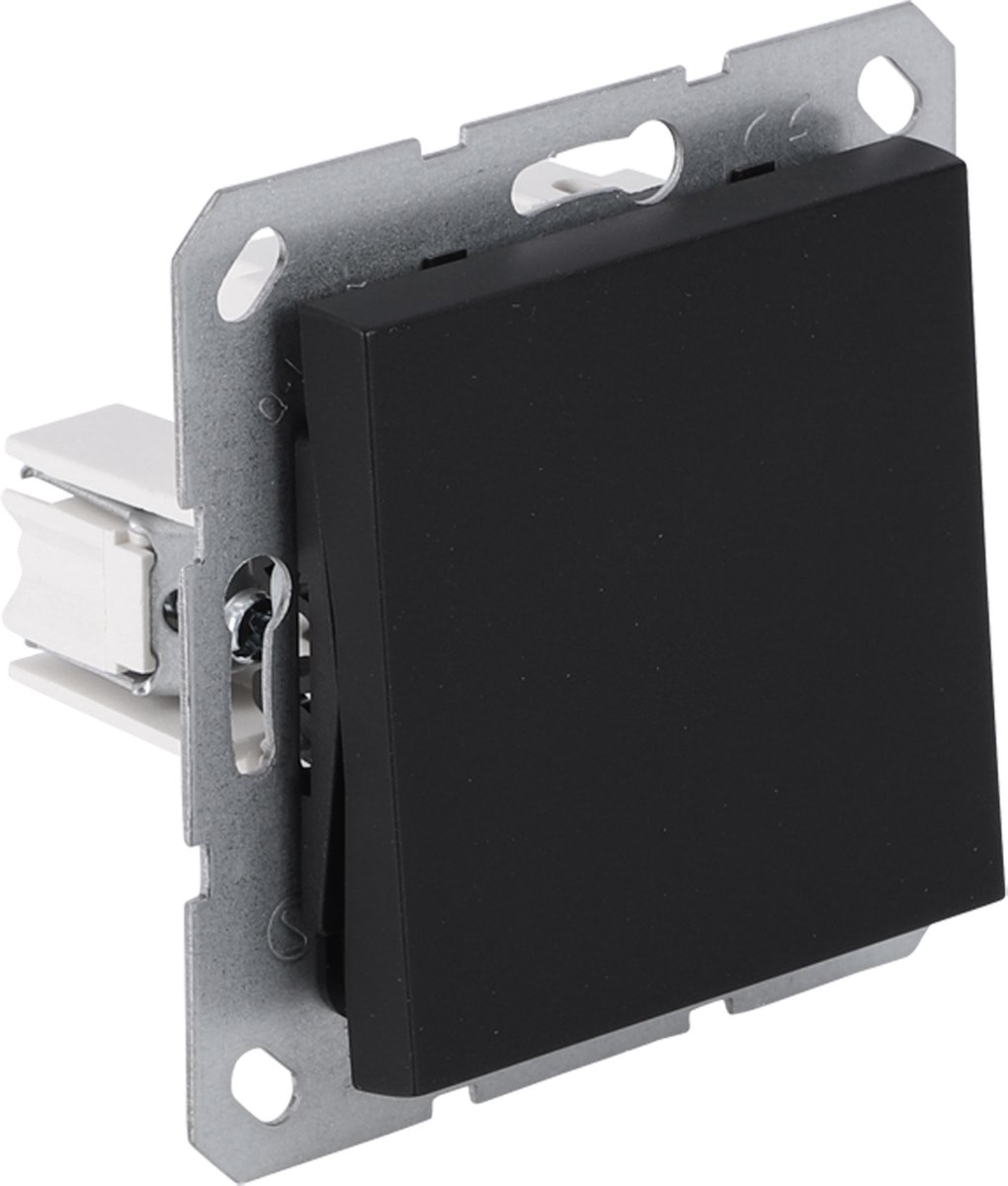Q-Link S-Line schakelaar inbouw - wissel - zwart