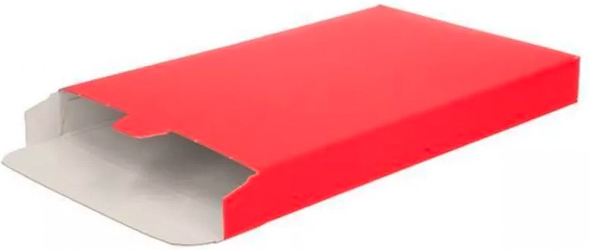 Brievenbusdoos - Rood A5+ | 25,5 x 16 x 2,8 cm | Verpakkingsdozen | Feestverpakking | Verpakkingsmateriaal | Brievenbusdoosjes | Rood