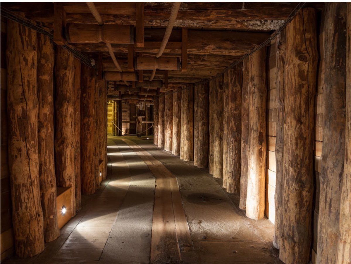 Fotobehang - Wooden passage.