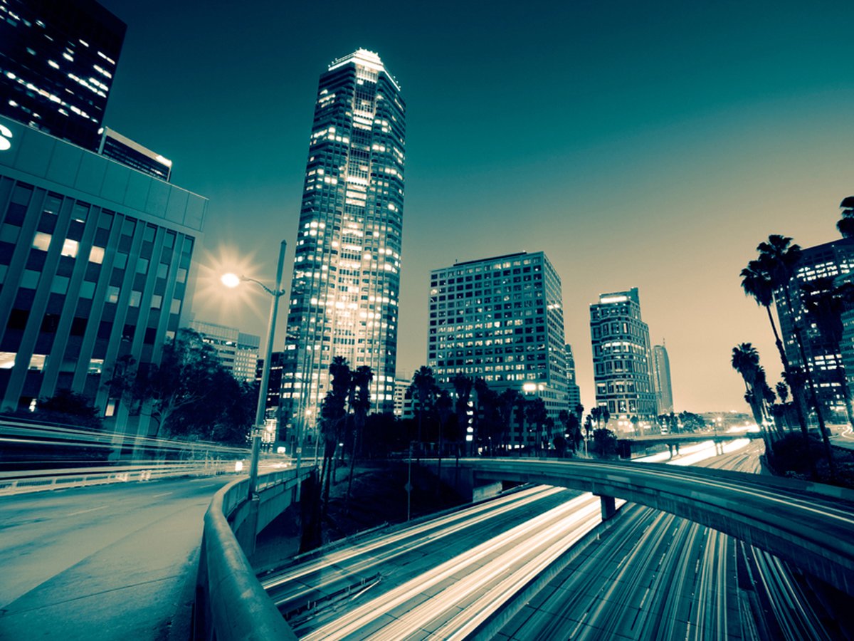 Fotobehang - De straten van Los Angeles.