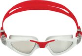 Aquasphere Kayenne - Zwembril - Volwassenen - Silver Titanium Mirrored Lens - Grijs/Rood