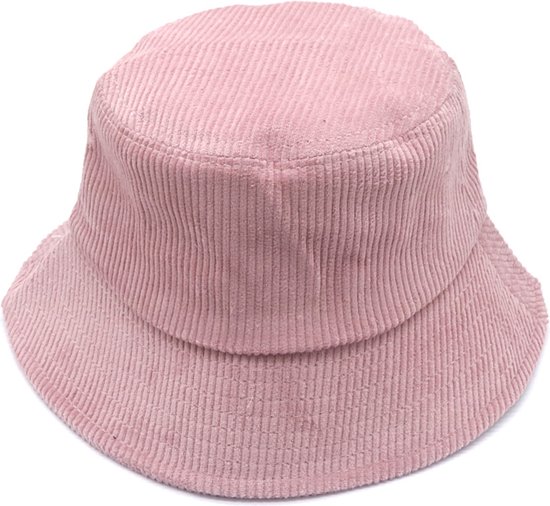 Bucket Hat Corduroy - One Size - Roze