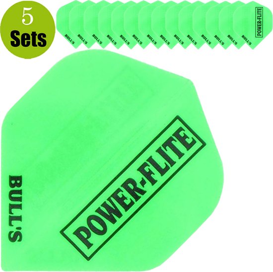 Powerflights Dartflights - Groen- (5 Sets) van Powerflite — afbeelding 2