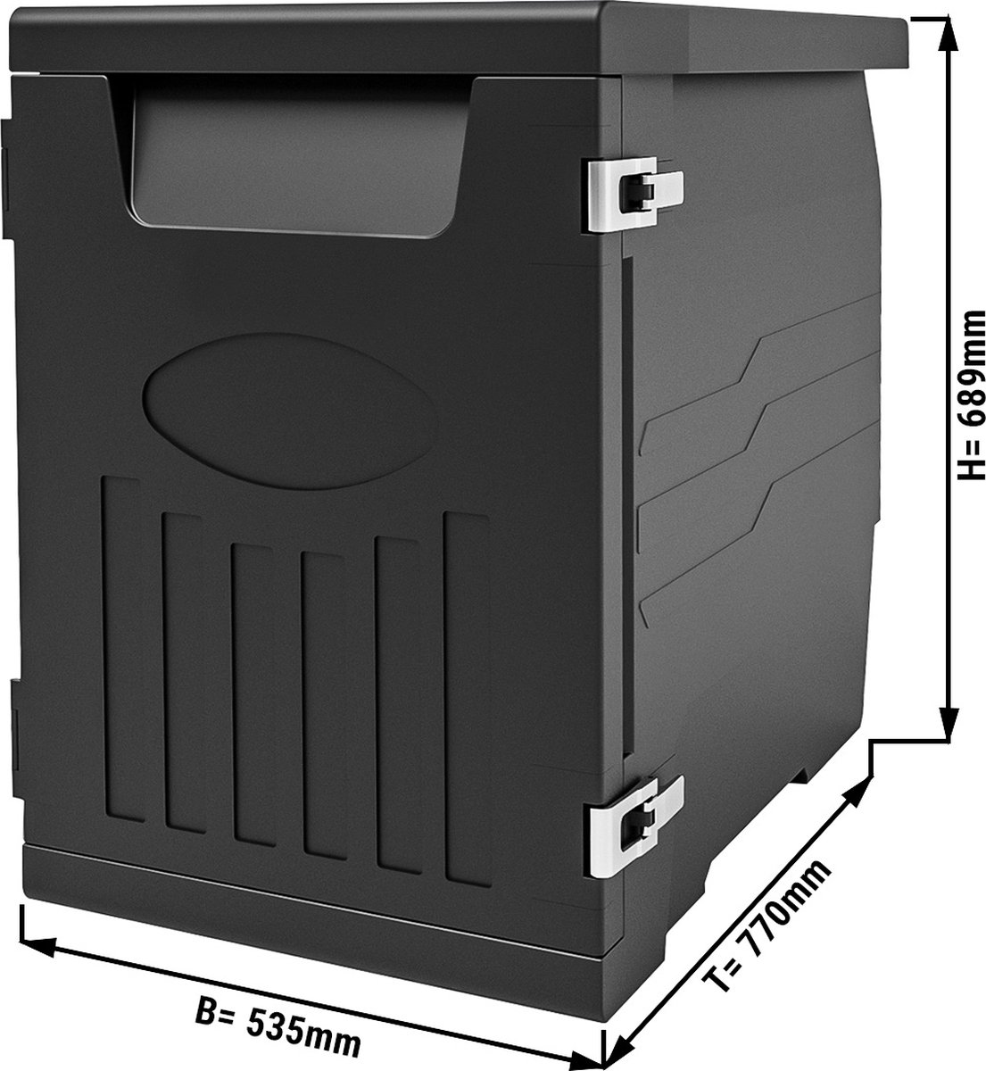 Thermo-transportbox voorlader | Isolatiedoos | Piepschuim doos | Polibox | Warmhoudbox- 147 liter | GGM Gastro