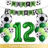 Voetbal Ballonnen - Cijfer Ballon 12 Jaar - Snoes - Megapakket - set van 24 Sport Voetbalfan Voetbal Jongen/Meisje - Sportieve - Voetbal Vrouwen Mannen - Kinderfeestje - Verjaardag - Helium Ballon nummer 12