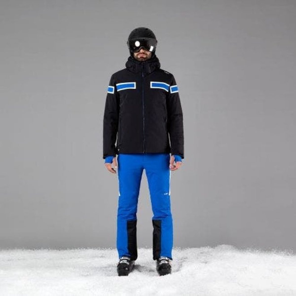 CMP Stretch Men Ski Jacket - Wintersportjas Voor Dames - Zwart/Blauw - 48