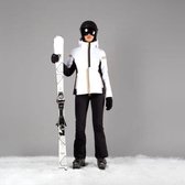 CMP Woman Ski Jacket - Veste de sports d'hiver pour femme - Wit/ Zwart/ Beige - XS