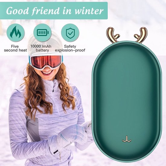 Black Friday! 2in1 Power Heater Powerbank USB Oplaadbaar 10000