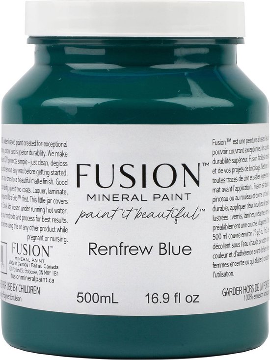 Foto: Fusion mineral paint meubelverf acryl renfrew blue 500 ml