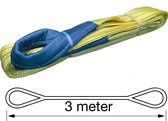 TETRA Hijsband - Werklast 3 Ton - Lengte 3 Meter - Hijsbanden - Heffen - Hijsen