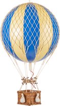 Authentic Models - Luchtballon Royal Aero - Luchtballon decoratie - Kinderkamer decoratie - Dubbel Blauw - Ø 32cm