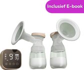 QualiPro Dubbele Elektrische Borstkolf - Handsfree - Draadloos - Borstvoeding - BPA-vrij - USB Oplaadbaar - Borstpomp - 2x 180ml Babyfles - Met GRATIS E-Book
