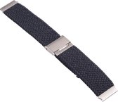 Bracelet en nylon tressé - convient pour Samsung Galaxy Watch 4/Watch 4 Classic/Watch 5/Watch 5 Pro - bleu foncé