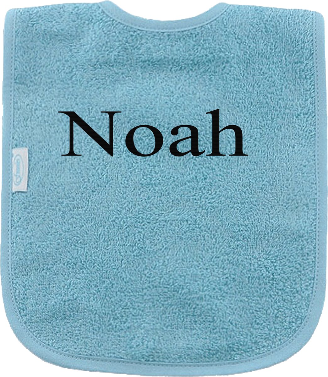 Goedkoopste Slabbetje uni line - blauw - met EIGEN naam