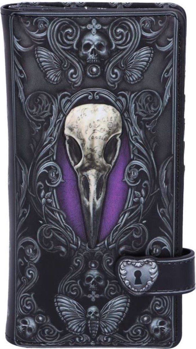 Nemesis Now Dames portemonnee Edgar's Raven Reliëfuitvoering Zwart/Paars
