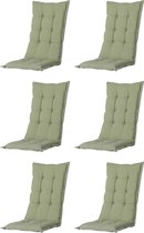 Madison - Coussin de jardin - Universel - Dossier bas - 6 pcs. - Panama Sage - 105x50cm - Vert - Coussins de chaise de Coussins de chaise de jardin - Chaise standard