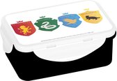 Geda Labels Harry Potter - Coats Of Arms Lunchbox - Wit/Zwart
