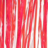 Transparant folie deurgordijn rood 200 x 100 cm - Feestartikelen/versiering - Tinsel deur gordijn