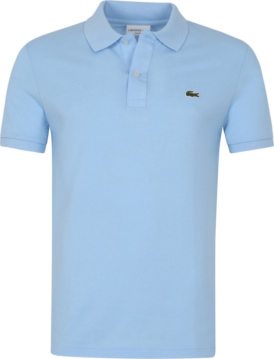 Lacoste - Pique Poloshirt Lichtblauw - Slim-fit - Heren Poloshirt Maat S