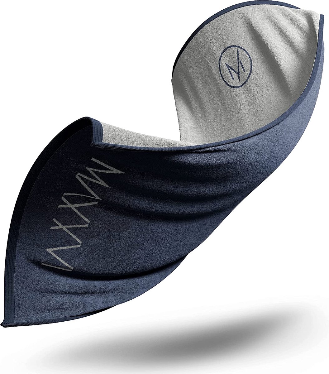 MaxxVi Sporthanddoek - tweekleurige fitnesshanddoek van 100% katoen - Made in Portugal - Oeko-Tex Standard 100