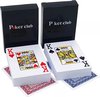 Afbeelding van het spelletje 2 x Poker Club - Luxe speelkaarten van 100% plastic - Blauw + Rood