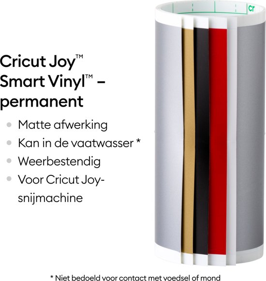 Cricut Joy Smart Vinyl - permanent - zwart - 14x300cm