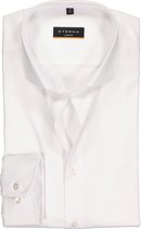 Chemise slim fit ETERNA - chemise homme twill opaque - blanc - Ne se repasse pas - Taille de col : 46
