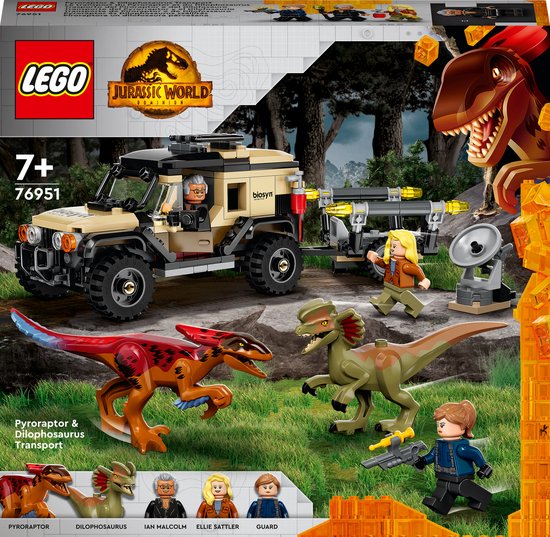 tempo wijk kan zijn LEGO Jurassic World Pyroraptor & Dilophosaurus transport - 76951 | bol.com