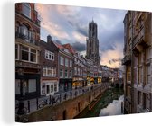 Canvas Schilderij Water - Utrecht - Lucht - 120x80 cm - Wanddecoratie