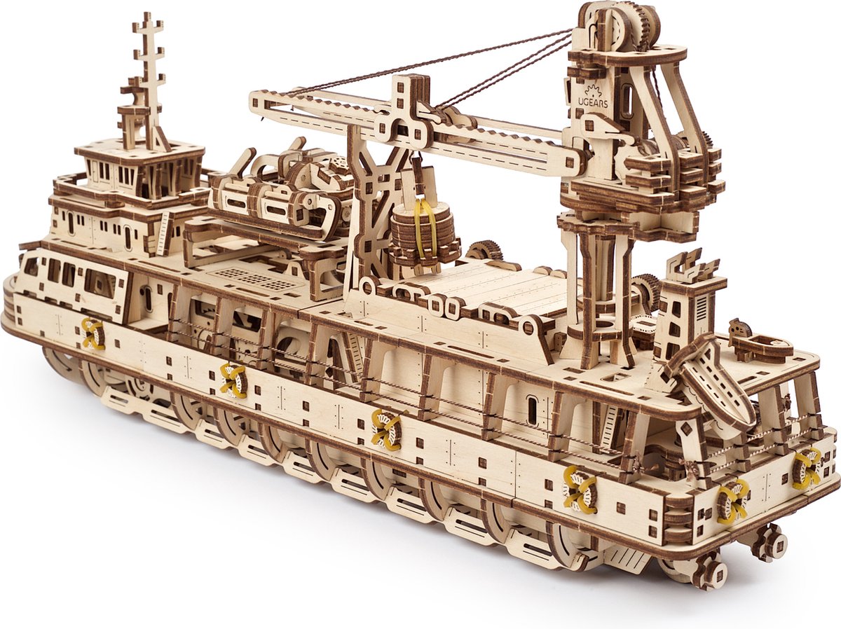 UGEARS Houten 3D Model - Onderzoeksschip — afbeelding 6