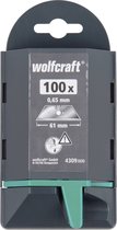 Wolfcraft 4309000 Professionele trapeziummesjes 0,65 x 61 mm 100 stuk(s)