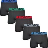 UOMO - Herenboxers - Black/Color - Naadloos - Maat XL/XXL - 5Pack!