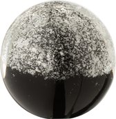Sphère / boule décorative en presse papier - Wit / gris / noir / transparent / argent - 8 x 8 x 8 cm de haut.