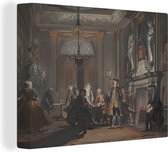 Canvas Schilderij Niemand sprak er - Schilderij van Cornelis Troost - 40x30 cm - Wanddecoratie