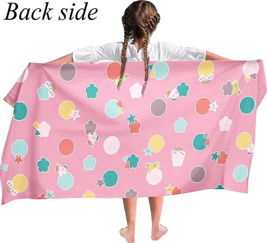 Ulticool - Serviette - Staart de Sirène - Serviette de Bain - Serviette de Plage Serviette de Bain - Enfants - Serviette de Bain à Séchage Rapide - 140 x 70 cm - pour Voyage Fitness Gym Sport - Violet Rose