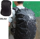 Tassenhoes - Raincover voor badpack - Flightbag - Zwart - 35L - Raincover - Waterafstotend - Bagcover