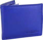 Massi Miliano Portefeuille Homme Cuir Bleu Royal - Billfold - (PHXW- 303-5) - 11x2x9.5cm -