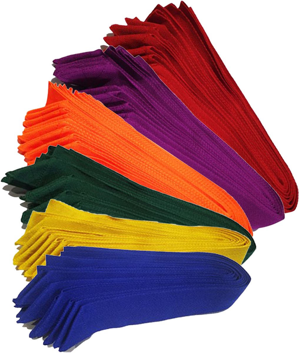 MDsport - Partijlinten - Set van 60 - 6 kleuren - VO