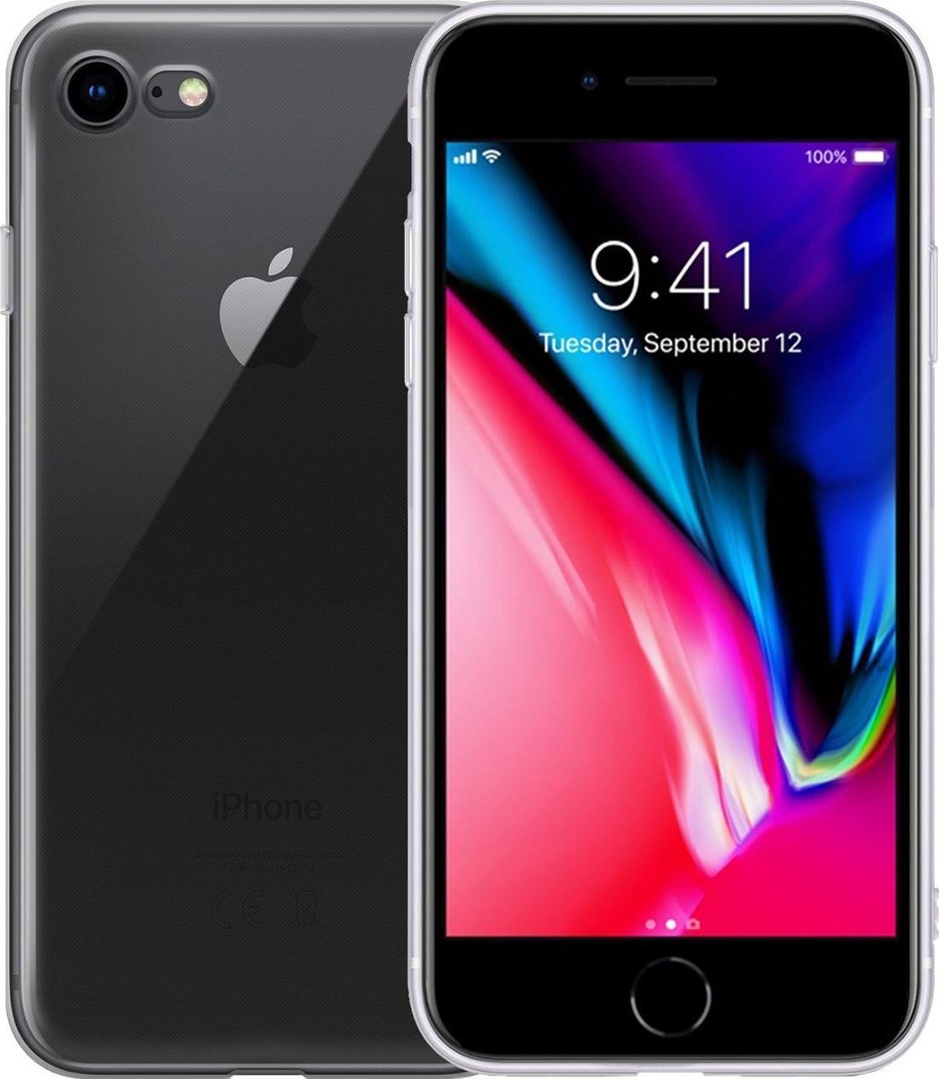 iPhone 8 Hoesje - Siliconen - Transparant - Telefoon Hoesje - Case - Duurzaam - Betaalbaar