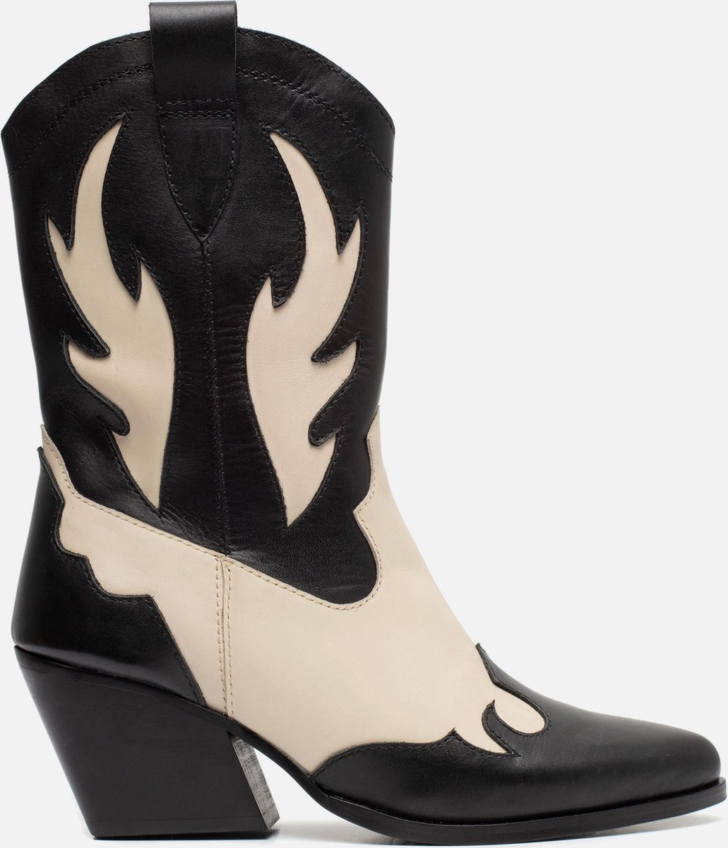 Ann Rocks Cowboylaarzen zwart Leer - Dames - Maat 37 | bol.com
