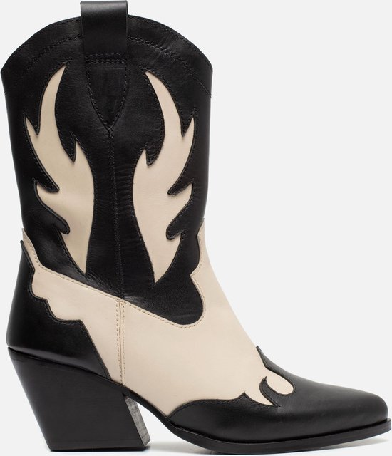 Ann Rocks Cowboylaarzen zwart Leer - Dames - Maat 37 | bol.com