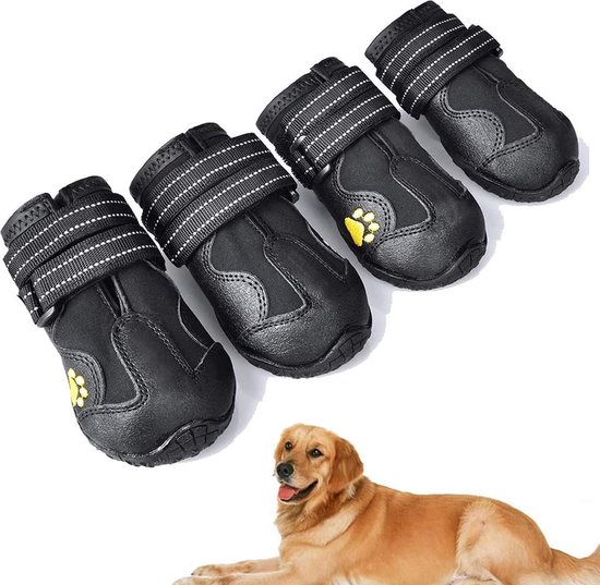 Bottes de protection pour chien, 4 chaussures imperméables pour chien avec  sangles... | bol