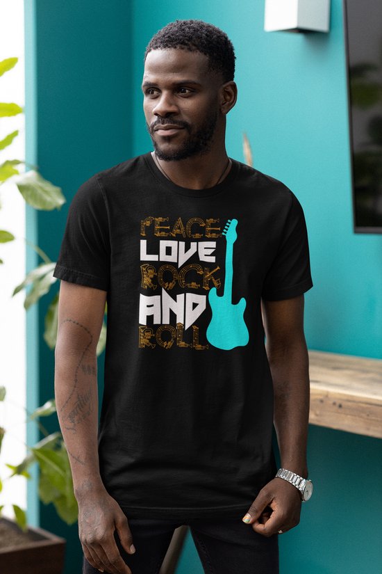 Rick & Rich - T-Shirt Peace Love Rock and Roll - T-shirt avec imprimé - T- shirt... | bol